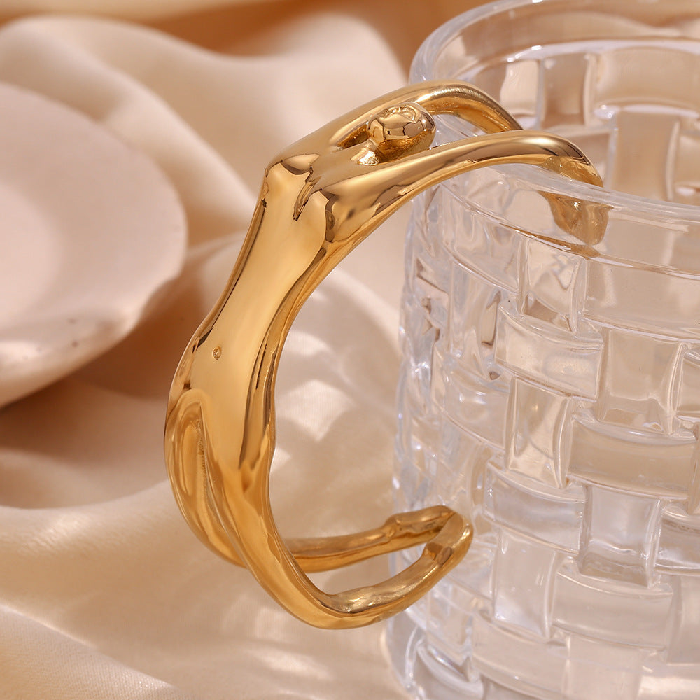 Personal Influencer Bracelet Stainless Steel Gold Plated Casting Creative Female Body