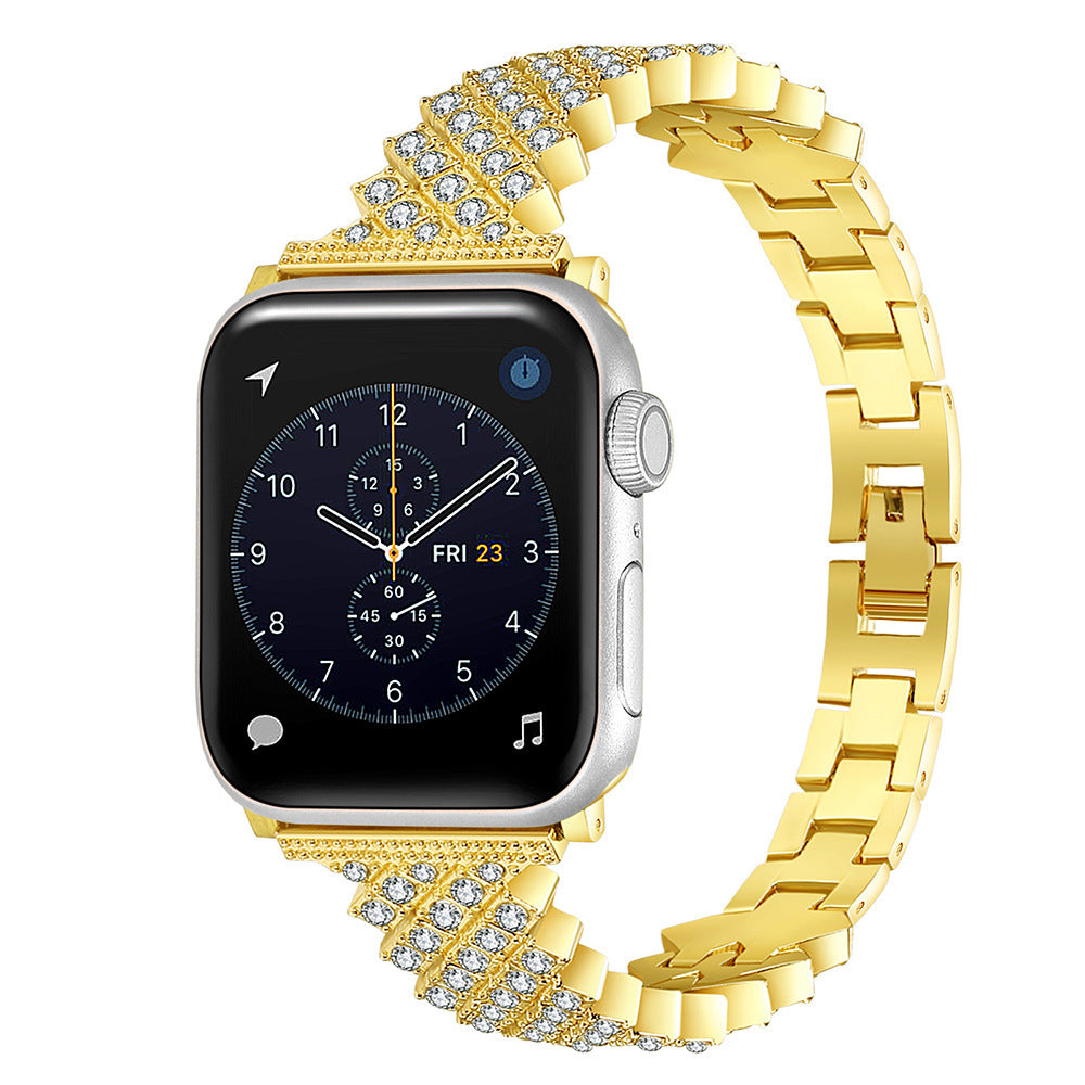 Smart Metal Strap With Full Diamonds