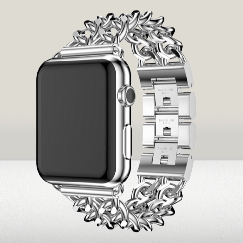 Watch Strap Metal Denim Chain