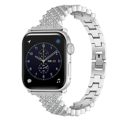 Smart Metal Strap With Full Diamonds