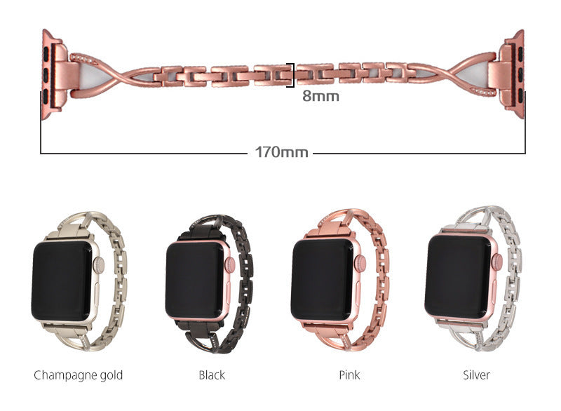 Diamond X Metal Fashion Diamond Strap