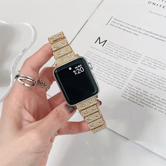 Smart Metal Strap With Full Diamonds