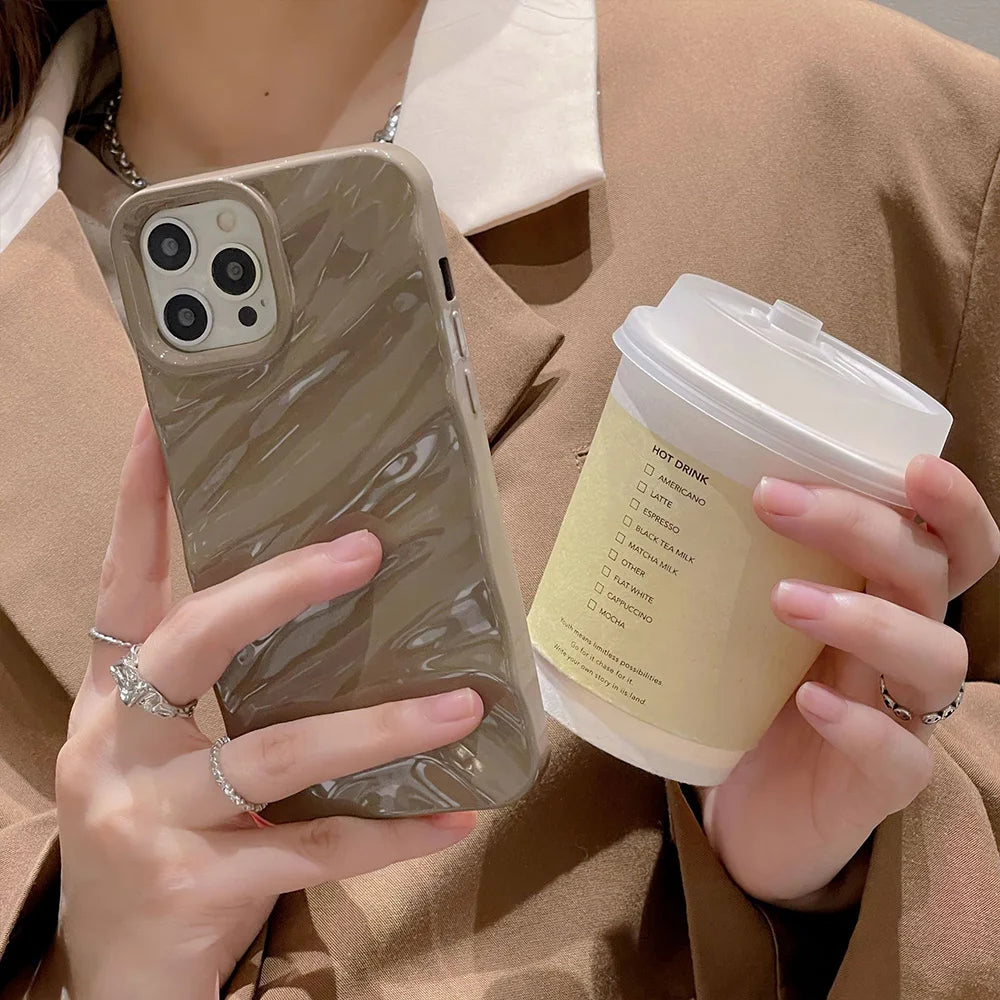Fashion Wave Ripple Silicone Phone Case