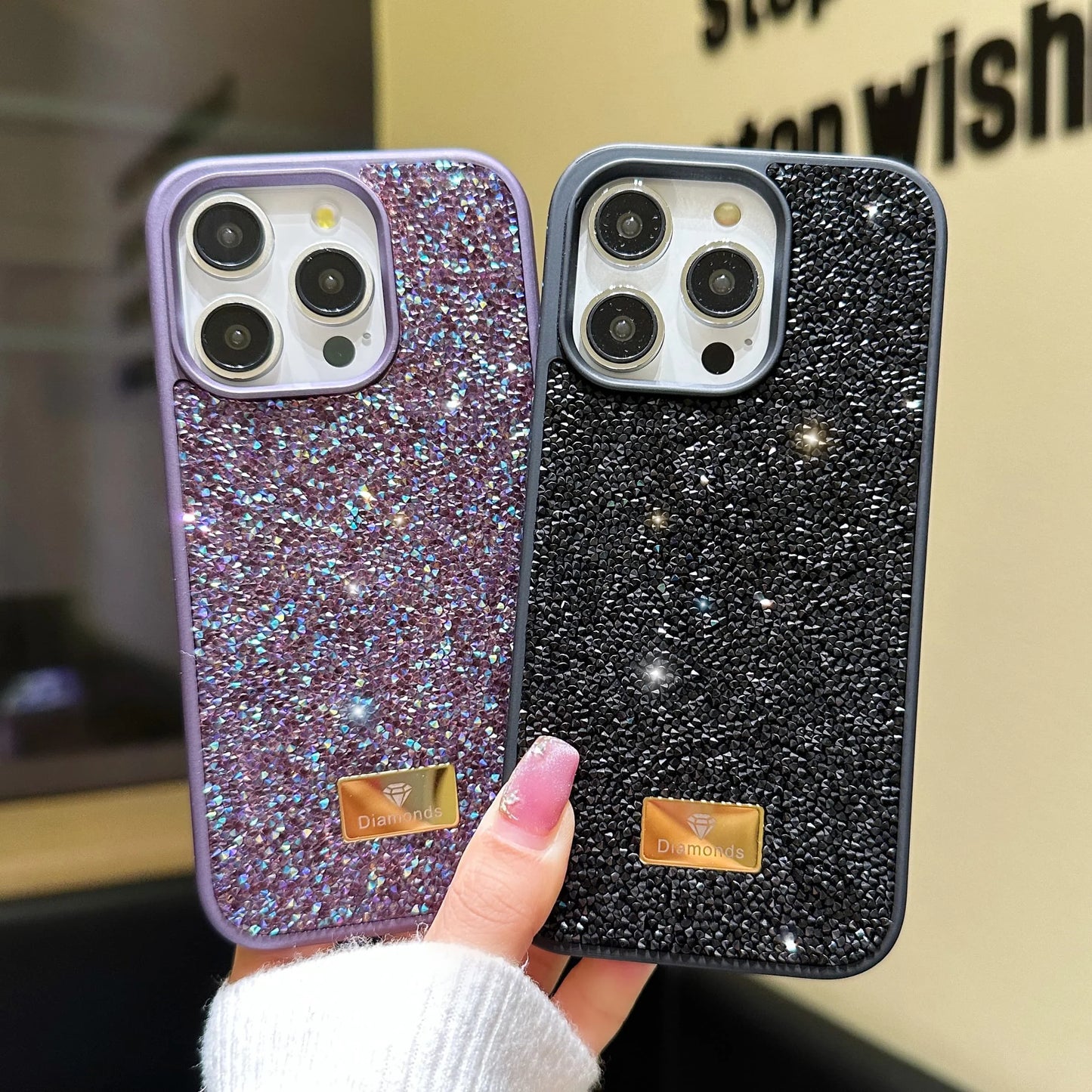 Luxury Dazzling Zircon Macaroon Case