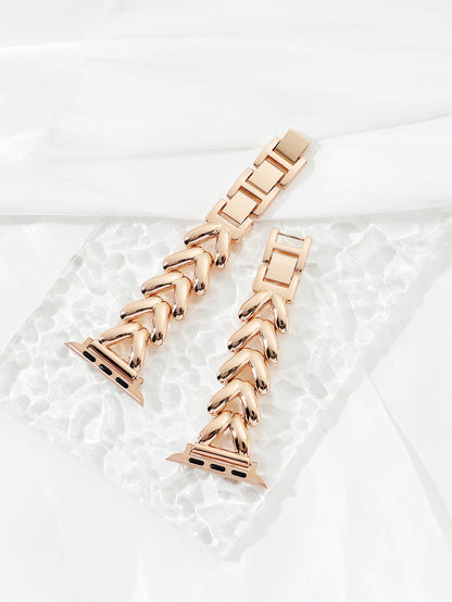 Luxury Gold Stainless Steel Watch Band