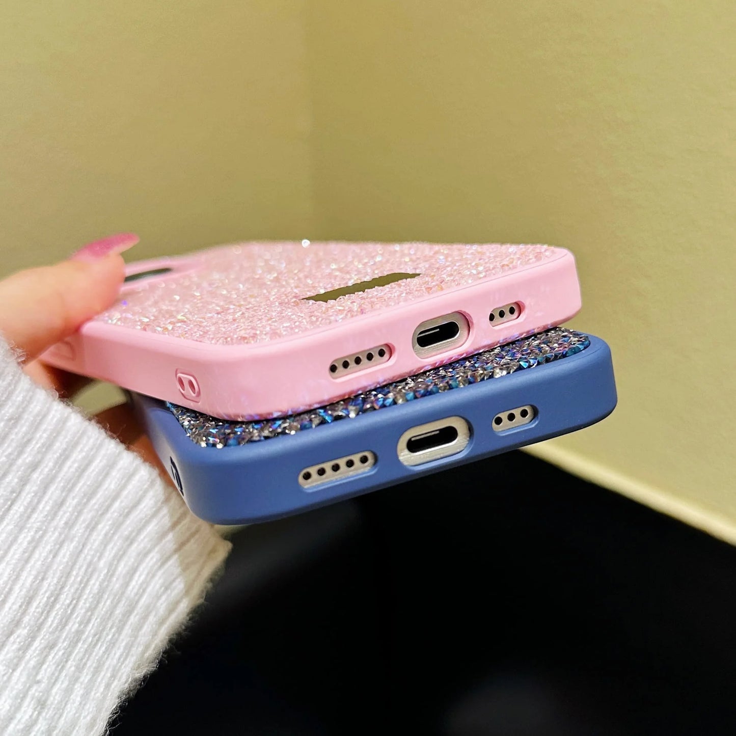 Luxury Dazzling Zircon Macaroon Case