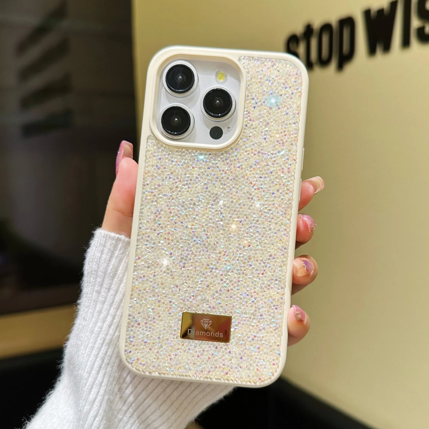Luxury Dazzling Zircon Macaroon Case