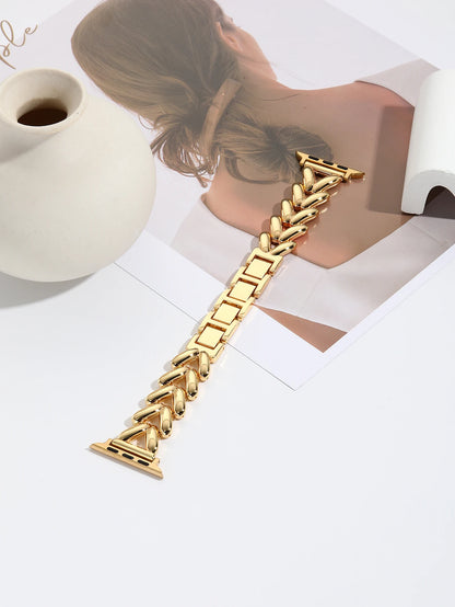 Luxury Gold Stainless Steel Watch Band