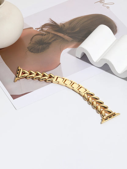 Luxury Gold Stainless Steel Watch Band