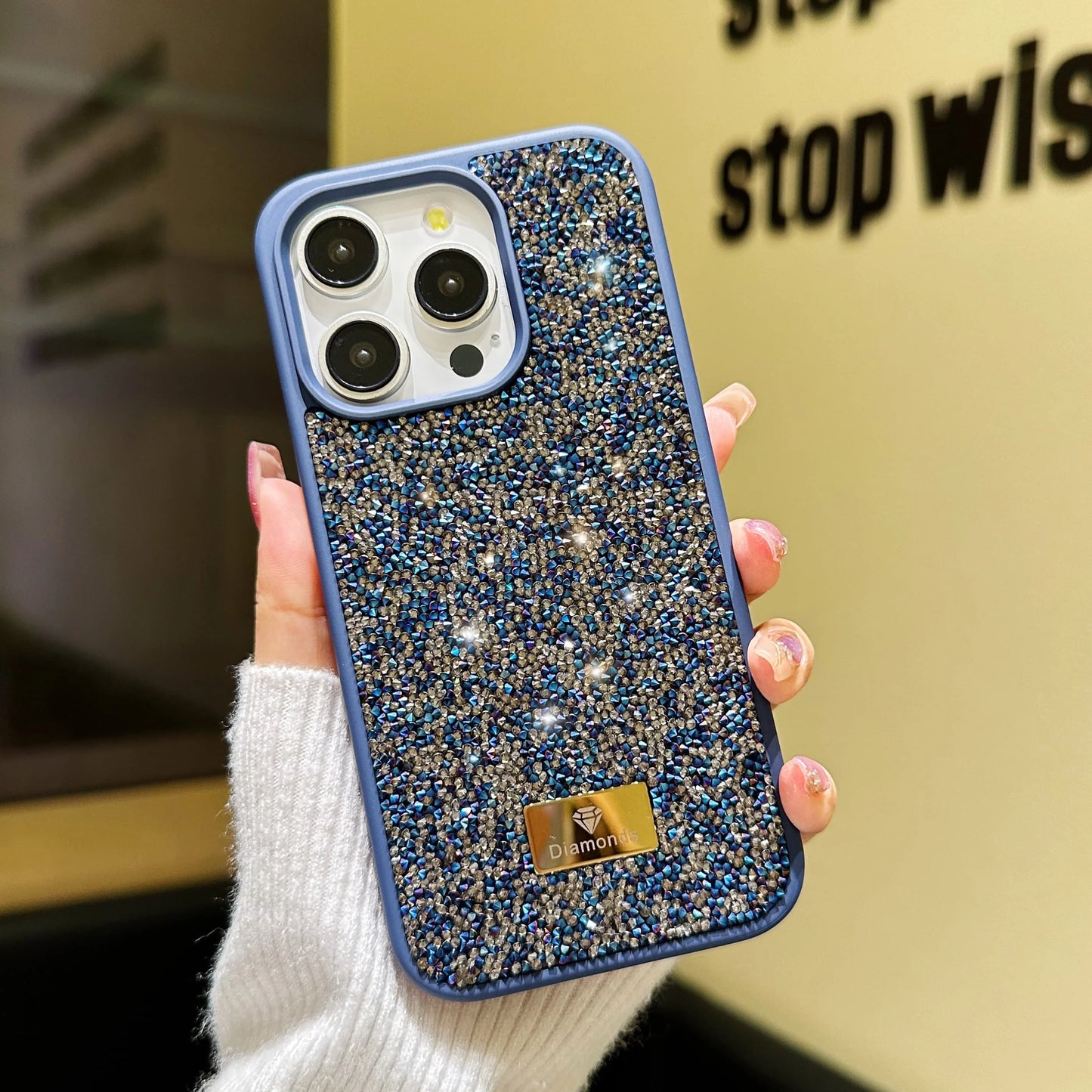 Luxury Dazzling Zircon Macaroon Case