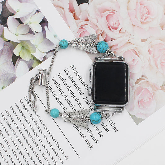 Watch Strap Turquoise Butterfly Strap