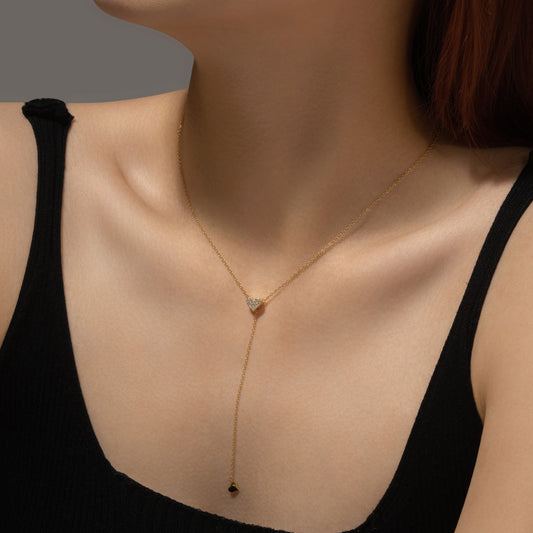 925 Sterling Silver Love Y Necklace